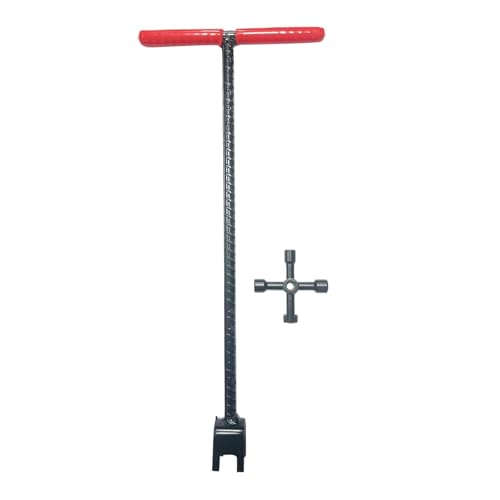 Llave de cierre de agua – Llave de válvula de retención en forma de T de diseño monolítico | Llave de cierre de válvula de penetración de óxido para riego de fontanería al aire libre, patio, jardín
