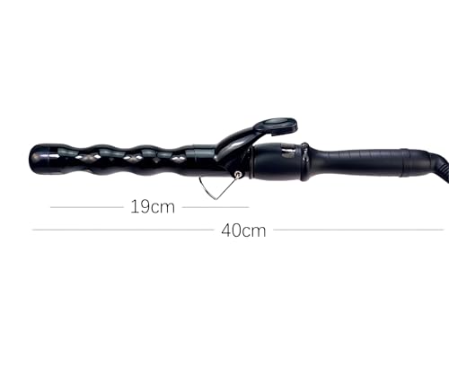 Image of Bubble Curling Wand 1.25 inch 32mm Beach Wave Curler with LCD Display, Ceramic Crimping Iron for Long Hair