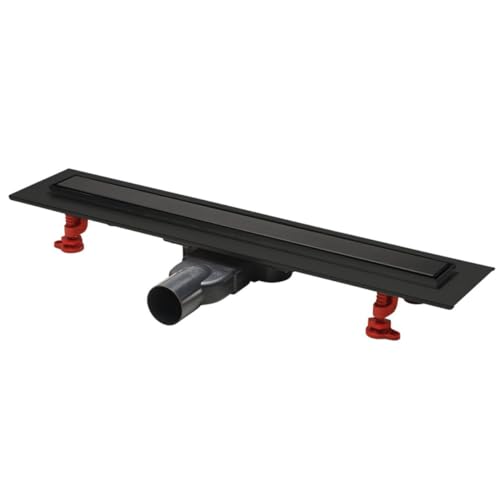 Caniveau de douche Wirquin VENISIO SLIM+ Black L500mm D40mm pour une douche à l'italienne
