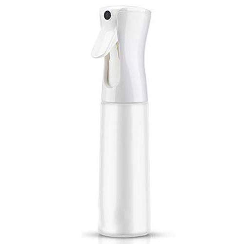 Lainrrew Continuous Spray Bottle, 12.2oz / 360ml Refillable Water Mister Fine Mist Sprayer Hair Spray Bottle for Hairstyling Plants Cleaning Skin Care (White)