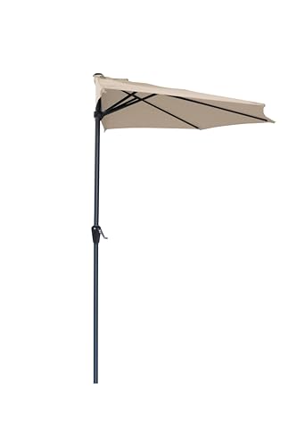 GARDEN FRIEND Parasol demi-taupe diamètre 2,7 m