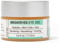 CLEARstem BRIGHTEYES Nourishing Anti-Aging Eye Gel with Collagen Peptides & Aloe, 0.7 Ounce