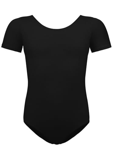 BALAYSIER Ballettkleidung Mädchen-Damen, Turnanzug Kurzarm Baumwolle Gr-100-170 Ballett Trikot Gymnastikanzug Tanzbody(Schwarz, 150) BALAYSIER Ballettkleidung Mädchen-Damen, Turnanzug Kurzarm Baumwolle Gr-100-170 Ballett Trikot Gymnastikanzug Tanzbody(Schwarz, 150)