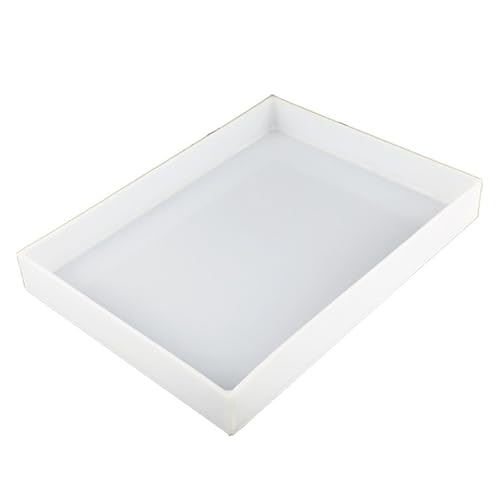 Grand bac d'égouttement rectangulaire en plastique PP – Bac étanche pour accessoires de laboratoire, cuisine et maison (60 x 30 x 5 cm) – scellé pour un nettoyage facile
