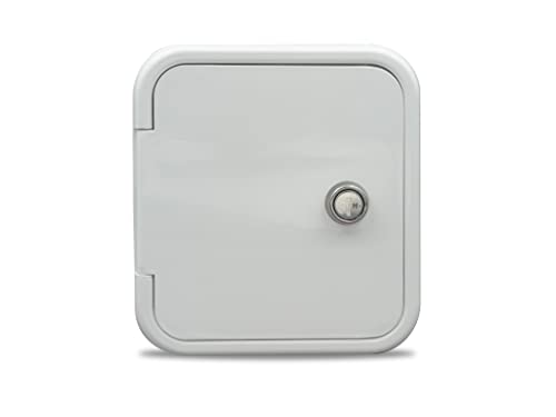 Thetford|B&B Molders RV Replacement Parts and Accessories Camper Gravity Water Inlet Fill Hatch for 1 1/4 inch or 1 3/8 inch Connections Polar White PN 94251