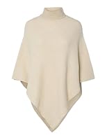 PIECES Pcfortuna High Neck Poncho Noos Bc, White Pepper,Einheitsgröße