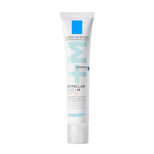 La Roche Posay Tratamiento Anti-imperfecciones y Marcas con SPF30, Apto para Pieles Grasas, Mixtas o con Tendencia acneica, Fórmula con Aqua Posae Filiformis, Effaclar Duo (+), 40 ml