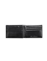 Ben Sherman Men's Leather Trifold Wallet w/ID Window - Black