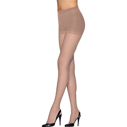 Image of L'eggs Silken Mist Ultra Sheer With Run Resist Technology, Control Top Sheer Toe Pantyhose, Nude, Queen Plus,2-pack
