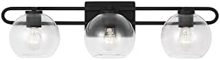Generation Lighting 4455703-112 Codyn Vanity, 3-Light 180 Total Watts, Midnight Black