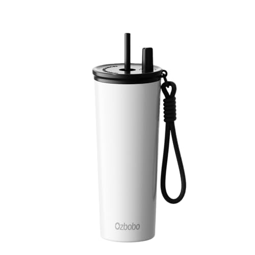24oz Stainless Steel Insulated Water Bottle Wtih Straw And Lid,Tr...