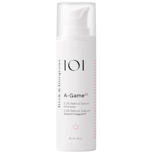 Image of Geek & Gorgeous A-Game 20 - 0.2% Retinal Serum - Advanced Anti-Aging Vitamin A Night Serum - Reduces Wrinkles, Smooths Skin & Boosts Collagen - For Experienced Retinoid Users - 1 oz