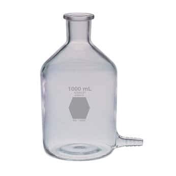 Kimax 14607-1000 下部ホースコンセント付きリザーバー、ストッパー用狭口、1L