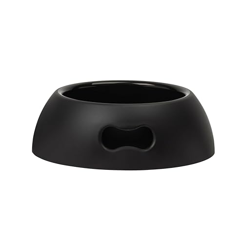 United Pets Pappy Ciotola Grande per Cani, Eco-Friendly, di Design, Made in Italy, Nera, Capacità 2200ml