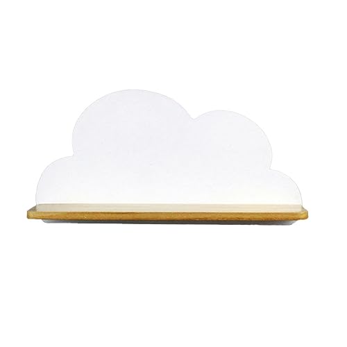 YGBWAOV Estante de Pared Montaje en la Nube Estante de Almacenamiento DecoracióN de Madera Montado EstanteríA de Madera con Forma Plegable