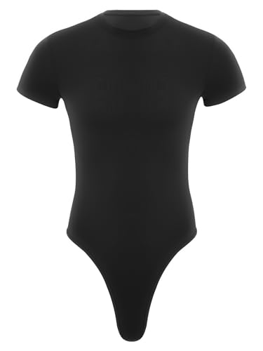 Men’s High Cut Bodysuits Press Button Crotch Leotard Bathing Suits Compression Nightwear3