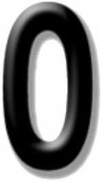Royal Pacific 9314-0BK 4-Inch Number 0 for White LED Address Light, Black