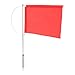 Wind Indicator Flag, Red Marine Mast Wind Direction Flag with Stainless Steel Pole for Sailboat Yacht, Lightweight Nylon Boat Wind Vane for Accurate Sailing Navigation (200 * 160mm(7971SM))