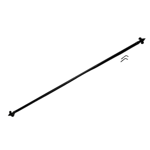 Galeone - Biancheria e Tessuti Coppia Bacchette Per Tende Estensibili In Ferro Battuto Bacchette Per Tende A Vetro Bacchette Tende Terminale A Freccia (50-80 cm, nero-oro)