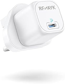 RFNAYK USB C Plug, 20W USB C Charger Plug Mini Cube for iPhone 13, PD 3.0 PPS Fast Charger Power Adapter Wall Charger for iPhone 13 12 Pro Max Mini 11 XR XS X 8, Galaxy, Pixel 4/3, iPad mini (White)