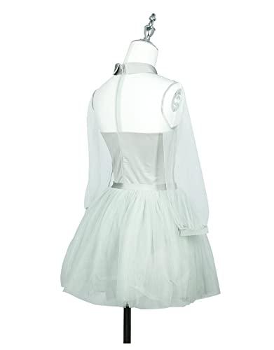 Vestido de patinação artística, vestido de casamento elegante para crianças adulto fantasia de desem