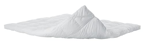 LUCID Surmatelas 90x190 cm Ultra Doux de 7,5 cm en Microfibre | Percale de Coton douce et respirante...