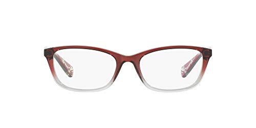 Catálogo de Ralph Lauren Lentes para comprar online. 48 Ralph by Ralph Lauren Ra7072 - Marcos redondos para anteojos graduadas para mujer, Lente de demostración de Burdeos degradado brillante, 51 mm