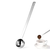 Luxiwise Long Handle Coffee Scoop, 18/8 Stainless Steel Food Grade Measuring Spoon for Coffee Beans Powders Sugar, 8.3in Long Metal Scoop Tablespoon for Easy Container Reach (1tbsp/ 15ml)