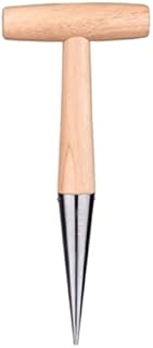 Gardening Puncher Dibber Soil Punching Seedling Planting Seeding Tools Bulb Planter Stainless Steel with Handle