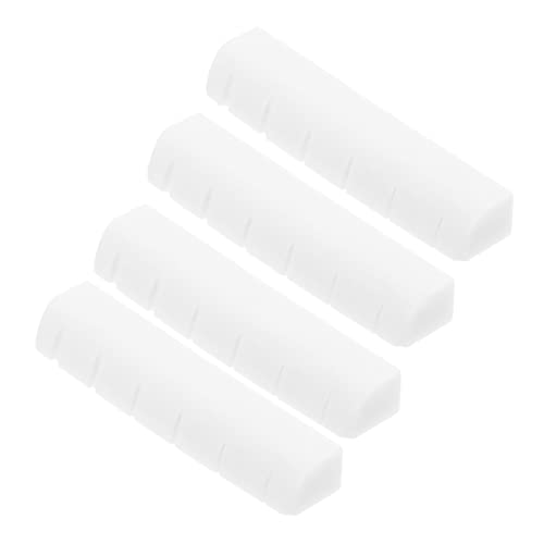 COSMEVIVI Guitar Bone Nut and Saddle 4pcs String Nut for Guitar Acoustic Electric Improve Tone Sturdy and Easy to Use