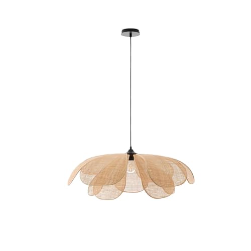 Lustre en rotin pour îlot de cuisine et salle à manger style ferme