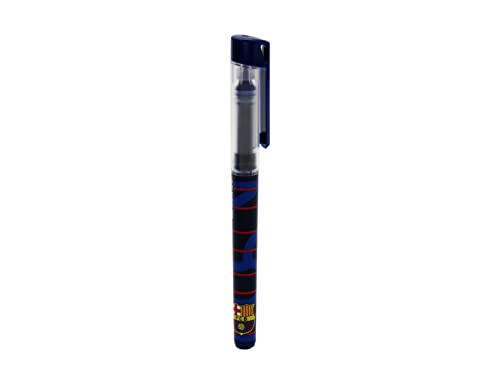 Cyp Brands - Boligrafo Roller De Tinta Liquida Fc Barcelona Azul Multicolor En Oferta Fc Barcelona - Bolígrafo Roller Con Tinta Líquida, Con Tapa, Color Rojo Y Azul, Producto Oficial (Cyp Brands)