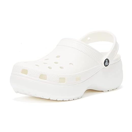 Sandália Classic Platform Clog, Crocs, Adulto-Unissex, White, 34