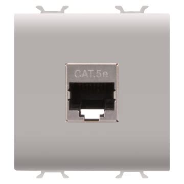 Prise RJ45 Cat5e FTP Gewiss GW13436 beige 2 modules pour réseau domestique
