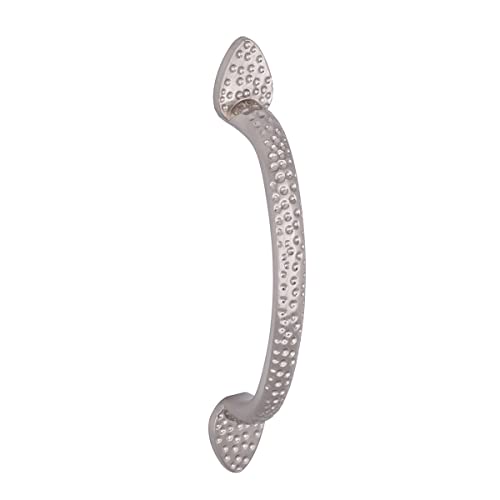 Image of South Main Hardware Triangle Foot Cabinet Drawer Pull Handle, 5.5 inch Length (3.75 inch Hole Spacing Center), Satin Nickel, Includes Mounting Hardware, 10-Pack