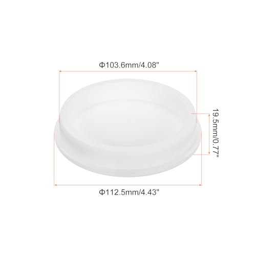 Image of MECCANIXITY High Temp Silicone Plug Mount Dia 103.6mm /4.08 Inch T Shaped Rubber Stopper Hole Plugs for Powder Coating Plating Waterproof Sealing Plugs White Pack of 1