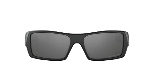 Oakley Men's Gascan Sunglasses, Matte Black Frame Polarized Black Mirror Lens, 61 mm