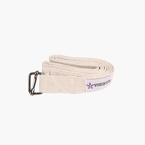 The Yogikuti Premium Yoga Belt (9-Feet) is a durable and comfortable cotton yoga strap designed to support stretching, flexibility, and proper alignment during yoga practice.