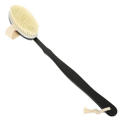 SAFIGLE fregador de espalda para ducha cerda pincel cepillo de ducha con mango fregar cepillo de baño para la espalda cepillo de espalda para ducha hombres nylon Negro