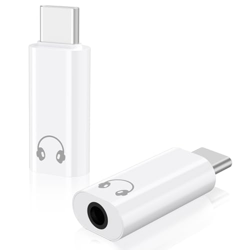 【2個】USB C to 3.5mm イヤホンジャック 変換アダプター DAC搭載 3極/4極/TRRS対応 Type Cヘッドセット変換 Hi-Fi音質 USB C(オス) to 3.5mm(メス) 音楽/通話/音量調節 iPhone 17/17Pro/