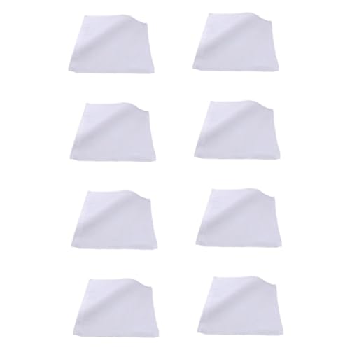 PartyKindom Soft Cotton Facial Towels 8 Pack 30x30cm Square for Bath Beauty and Household Use
