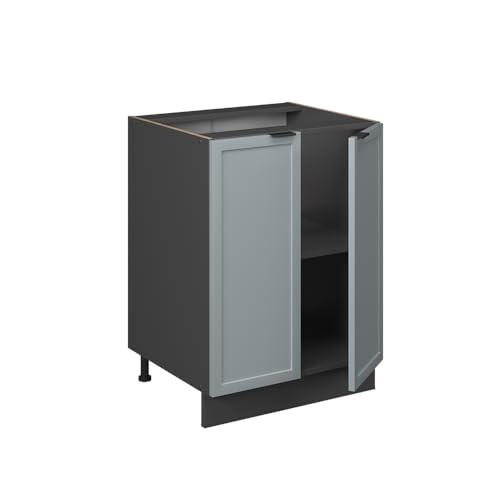 Vicco Mobiletto Base Cucina Blu-Grigio Chiaro 60 Cm Senza Piano Di Lavoro - 4