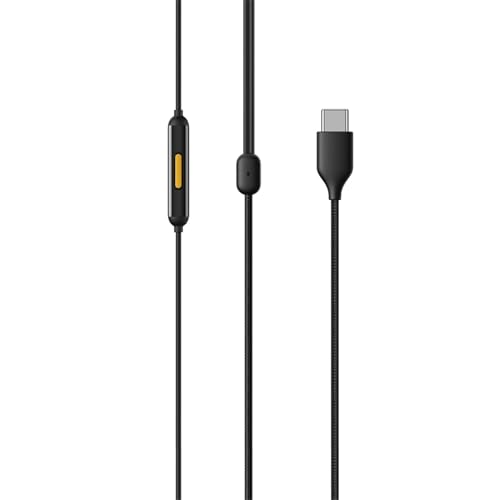 Image of QQLIKE Original Call-Clear Buds 3 Type-C Wired Earphones with Mic & Controls, 9mm Drivers - (Black) - with Inline Controls KJ881