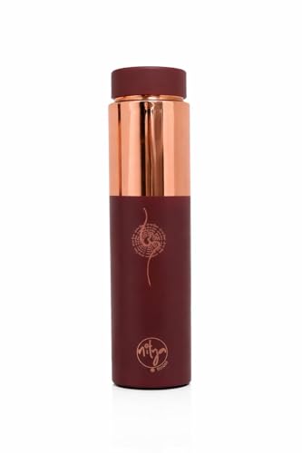 Image of Nirva Designer Pure Copper Water Bottle 1 Litre - Matte Finish, Sacred Om Mantra Engraving, Leak-Proof Cap, Supports Ayurvedic Wellness, Ideal for Yoga, Fitness & Daily Use