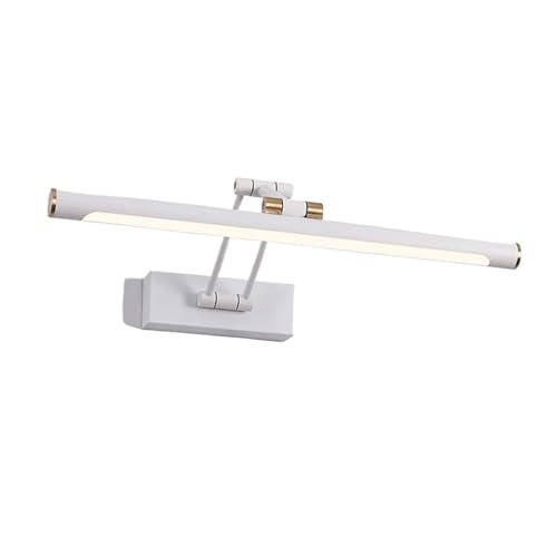 ミラーライト LED ウォールランプ、モダンなバスルームウォールライト 43 センチメートル 58 センチメートル AC85-265V、屋内照明寝室の壁燭台照明器具 LEDウォールスコンス(2700-3500K,White 58cm)