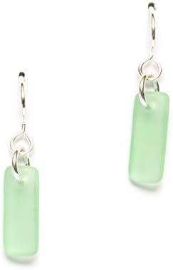 Sea Glass Murmur Earrings (Seafoam) - Sterling French Wire Earrings by EcoSeaCo, using recycled and sustainable material. Handmade in the USA