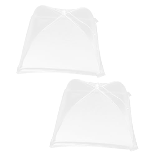 GRADENEVE 2 piezas Cubierta de Malla para Alimentos Protector Simple Resistente y Plegable para Cocina y Mesa Cubierta Multiusos para Comida al Aire y Hogar
