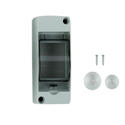 Image of HomeVortex HT-2 Distribution Box IP65 Waterproof Circuit Breaker Enclosure, for 2-4 MCB Switches, ABS Junction Box, for Home Hotel Shop Wall Mount 120x55x95mm