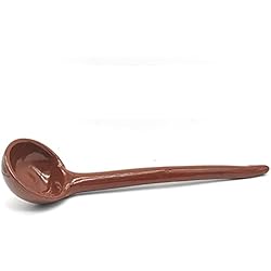 Cazuelas Para Queimadas Cuchara de queimada 35 cm, cerámica de barro, cucharón, cazo, cacillo para servir salsas, fabricación tradicional, accesorio queimada gallega, diseño clásico, marrón