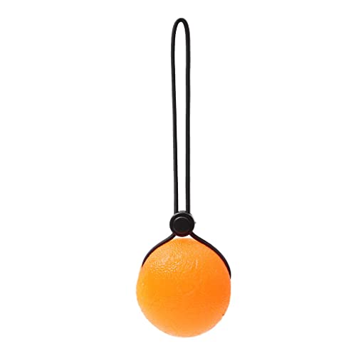 Image of Silicone Grip Ball With Cord Squeeze Exercise Training Stress Relief Orange|DIY, Massager, Machine For Pain Relief for Men And Women, Skin Care Tool, Footrest Stool For Home, Facial tools|